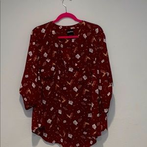 Torrid Harry Potter Georgette blouse